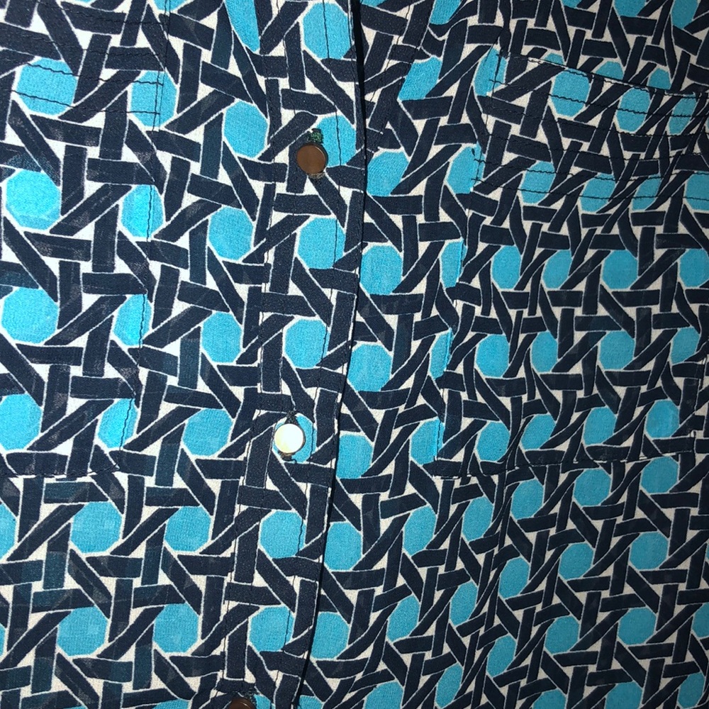 BR shirt symmetrical print brass buttons - Picture 2 of 7